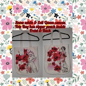 Snow white and Evil Queen Canvas Tote Bag